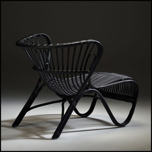 Armchair handmade in Manau rattan 41-Roxy Black