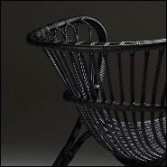Armchair handmade in Manau rattan 41-Roxy Black