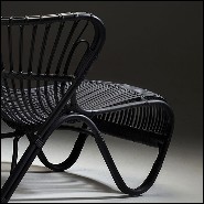 Armchair handmade in Manau rattan 41-Roxy Black