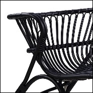 Armchair handmade in Manau rattan 41-Roxy Black