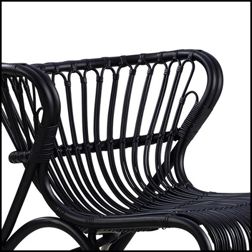 Armchair handmade in Manau rattan 41-Roxy Black