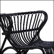 Armchair handmade in Manau rattan 41-Roxy Black