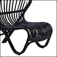 Armchair handmade in Manau rattan 41-Roxy Black