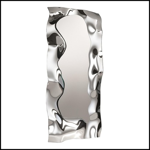 Miroir en verre en fusion avec cadre en métal poli 146-Slinking Full