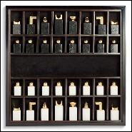 Chess with black and white pieces made in stone with 24-karat gold-plated metal ornaments 172-Stones Game