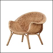 Armchair all handmade in Manau rattan 41-Talia