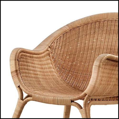 Armchair all handmade in Manau rattan 41-Talia