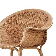 Armchair all handmade in Manau rattan 41-Talia