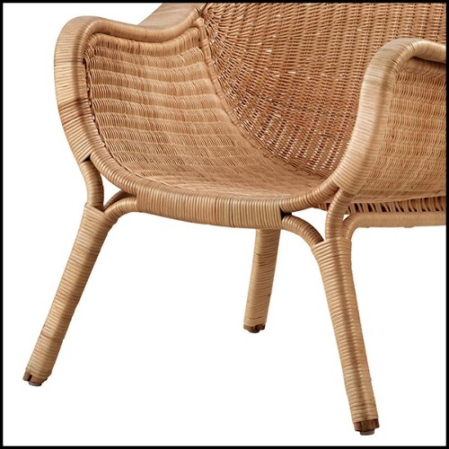 Armchair all handmade in Manau rattan 41-Talia