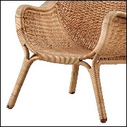 Armchair all handmade in Manau rattan 41-Talia