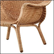 Armchair all handmade in Manau rattan 41-Talia