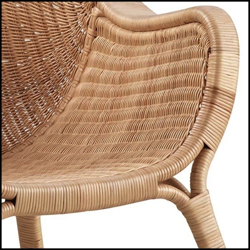 Armchair all handmade in Manau rattan 41-Talia