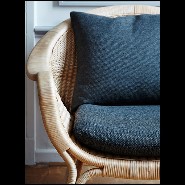Armchair all handmade in Manau rattan 41-Talia