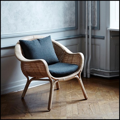 Armchair all handmade in Manau rattan 41-Talia