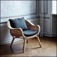 Armchair all handmade in Manau rattan 41-Talia