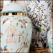 Vase en porcelaine peinte à la main et avec détails en bronze 162-Birds Porcelain