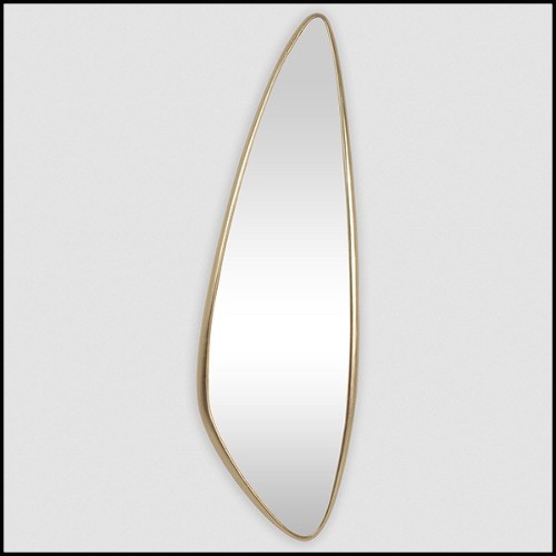 Mirror with solid hand carved mahogany wood frame in black lacquered finish 119-Black Mandel