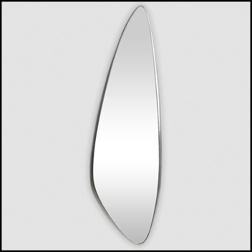 Mirror with solid hand carved mahogany wood frame in black lacquered finish 119-Black Mandel