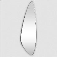 Miroir avec cadre en acajou massif sculpté à la main finition laqué noir 119-Black Mandel