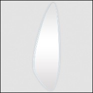 Miroir avec cadre en acajou massif sculpté à la main finition laqué noir 119-Black Mandel