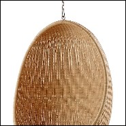 Hanging chair in Manau rattan with chain included 41-Cocoon Hanging