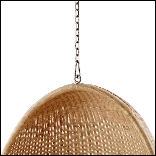 Hanging chair in Manau rattan with chain included 41-Cocoon Hanging