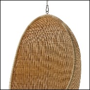 Chaise suspendue entièrement fabriquée à la main en rotin de Manau chaîne incluse 41-Cocoon Hanging