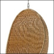 Hanging chair in Manau rattan with chain included 41-Cocoon Hanging
