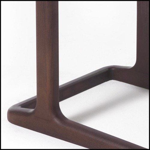 Table d'appoint en noyer massif avec plateau en marbre italien brown emperador 163-Giulia