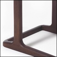 Table d'appoint en noyer massif avec plateau en marbre italien brown emperador 163-Giulia