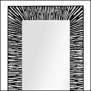 Miroir avec cadre en bois massif finition laqué noir et miroir en verre biseauté 119-Twiggy