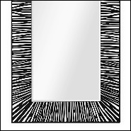 Mirror high with frame in solid wood hand carved frame in black lacquered finish 119-Twiggy
