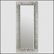 Miroir avec cadre en bois massif finition laqué noir et miroir en verre biseauté 119-Twiggy