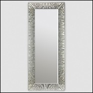 Mirror high with frame in solid wood hand carved frame in black lacquered finish 119-Twiggy