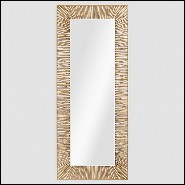 Miroir avec cadre en bois massif finition laqué noir et miroir en verre biseauté 119-Twiggy