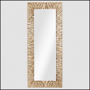 Mirror high with frame in solid wood hand carved frame in black lacquered finish 119-Twiggy