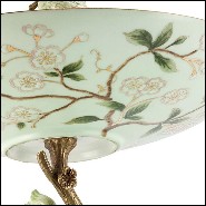 Centre de table avec porcelaine émaillée et avec structure et détails en bronze 162-Birdy