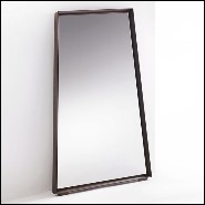 Miroir avec cadre en frêne massif et miroir en verre 163-Panel Large Ash