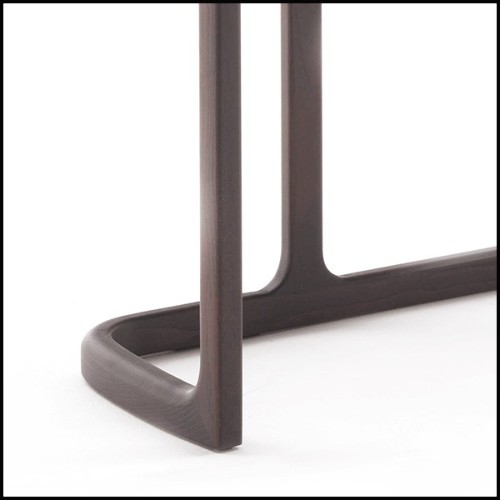 Console en frêne massif avec 1 tiroir et avec plateau en marbre emperador brown 163-Samena