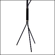 Floor lamp with body in brass in black and polished brass finish with brass finish shades 155-Sight