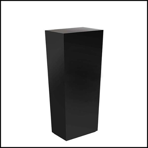Pedestal in solid wood in black lacquered finish 119-Black Lak 1