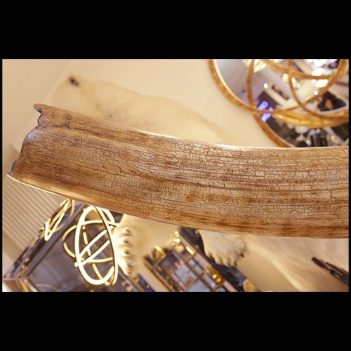Tusk Mammoth ivory big with beige and dark beige colors PC-Ivory Beige