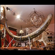 Tusk Mammoth brown ivory big with brown and dark brown colors with light blue reflects PC-Ivory Brown