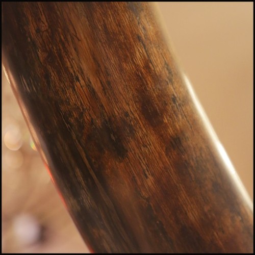 Tusk Mammoth brown ivory big with brown and dark brown colors with light blue reflects PC-Ivory Brown