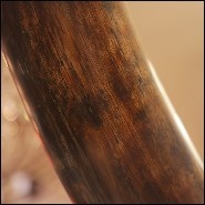 Défense de Mammouth en ivoire avec coloris bruns et bruns foncés et avec légers reflets bleutés PC-Ivory Brown