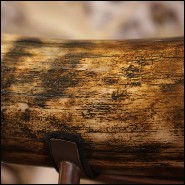 Tusk Mammoth brown ivory big with brown and dark brown colors with light blue reflects PC-Ivory Brown