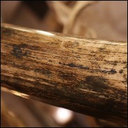 Défense de Mammouth en ivoire avec coloris bruns et bruns foncés et avec légers reflets bleutés PC-Ivory Brown