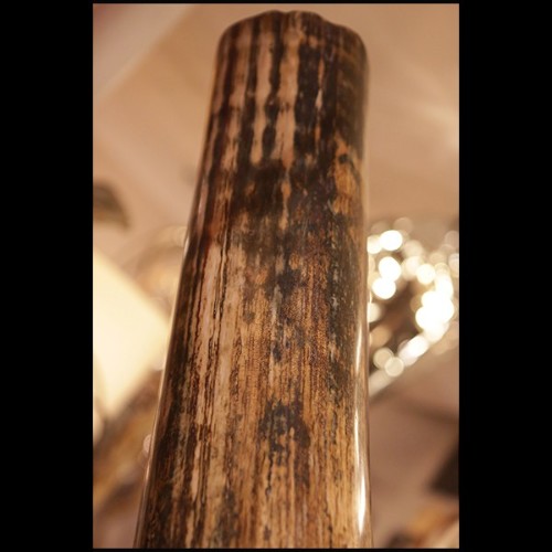 Tusk Mammoth brown ivory big with brown and dark brown colors with light blue reflects PC-Ivory Brown