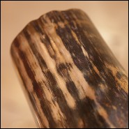 Tusk Mammoth brown ivory big with brown and dark brown colors with light blue reflects PC-Ivory Brown