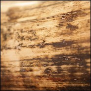 Défense de Mammouth en ivoire avec coloris bruns et bruns foncés et avec légers reflets bleutés PC-Ivory Brown